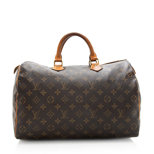 Louis Vuitton Vintage Monogram Canvas Speedy 35 Satchel -  (SHF-19637)