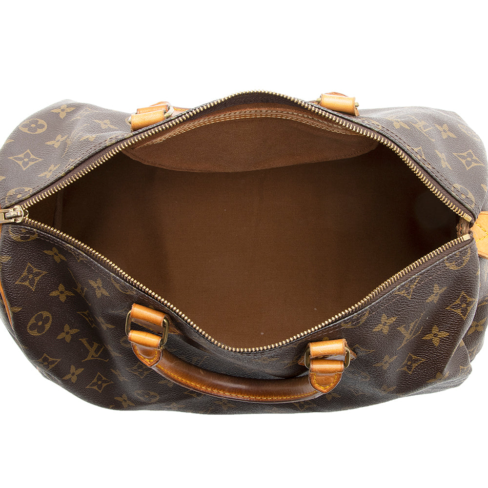 Louis Vuitton Vintage Monogram Canvas Speedy 35 Satchel -  (SHF-19637)