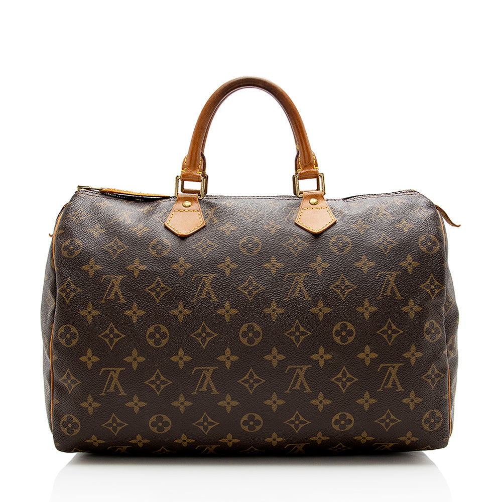 Louis Vuitton Vintage Monogram Canvas Speedy 35 Satchel (SHF-15810)