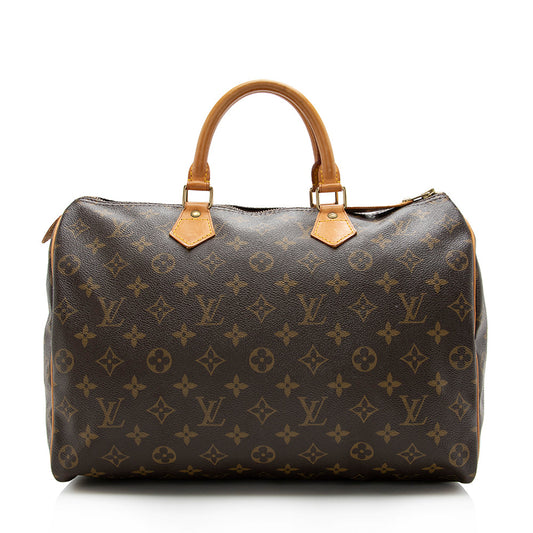 Louis Vuitton Monogram Canvas Speedy 35 Satchel (SHF-16728)