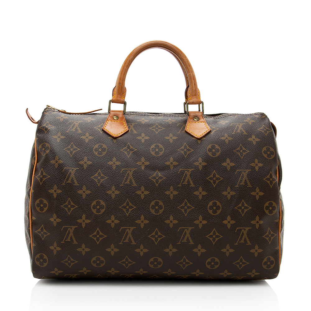Louis Vuitton Monogram Canvas Speedy 35 Satchel (SHF-18363)