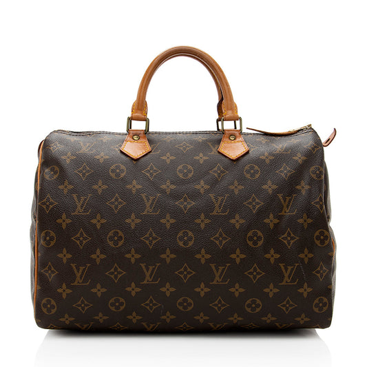 Louis Vuitton Monogram Canvas Speedy 35 Satchel (SHF-18363)