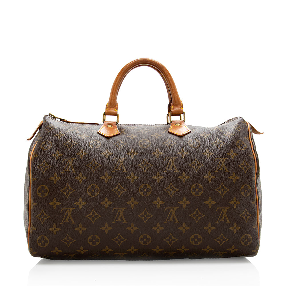 Louis Vuitton Vintage Monogram Canvas Speedy 35 Satchel (SHF-18502)
