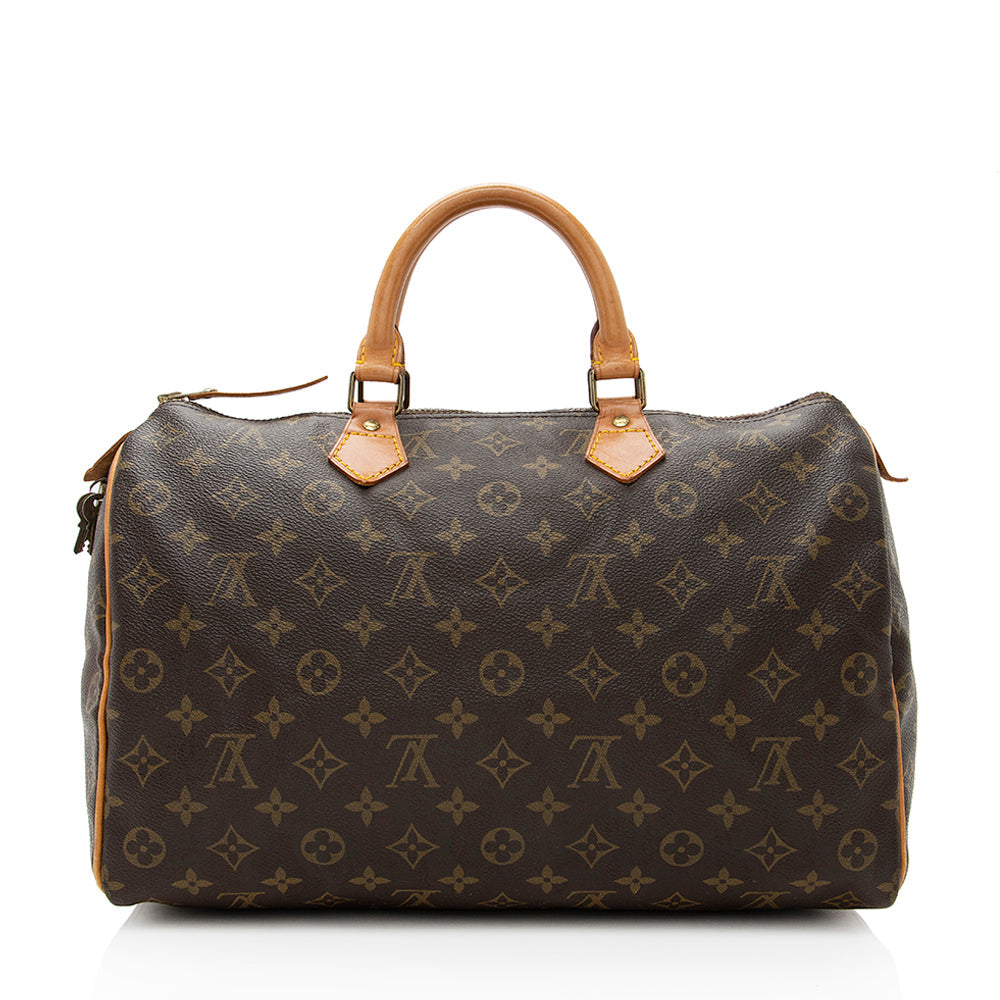 Louis Vuitton Vintage Monogram Canvas Speedy 35 Satchel -  (SHF-19333)