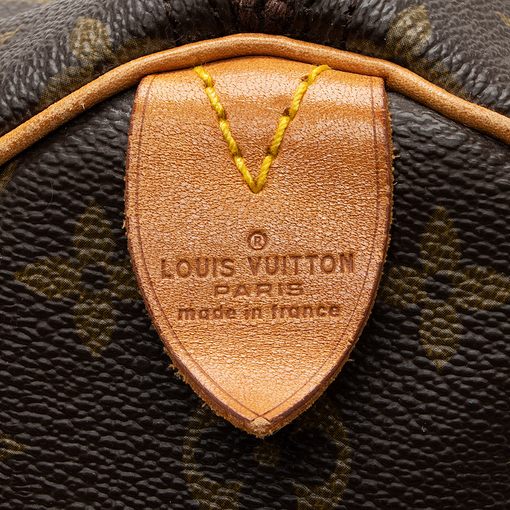 Louis Vuitton Vintage Monogram Canvas Speedy 35 Satchel -  (SHF-19333)