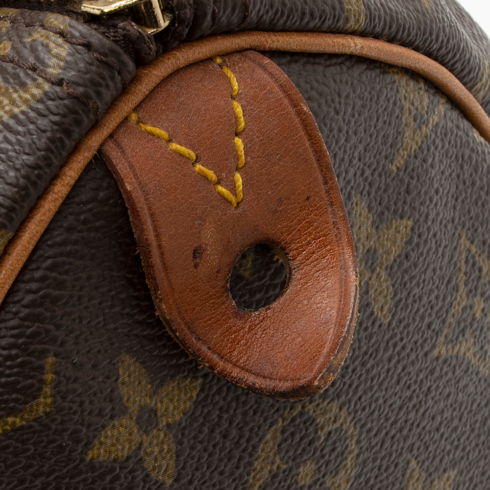 Louis Vuitton Vintage Monogram Canvas Speedy 35 Satchel -  (SHF-19304)