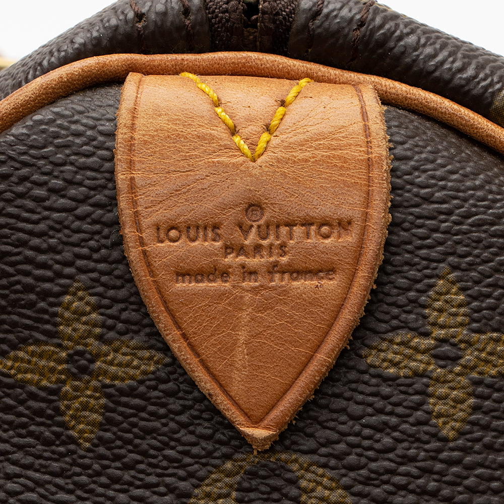Louis Vuitton Vintage Monogram Canvas Speedy 35 Satchel -  (SHF-19304)