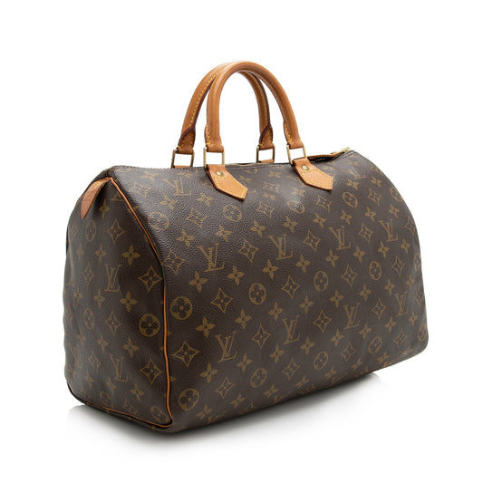 Louis Vuitton Vintage Monogram Canvas Speedy 35 Satchel (SHF-22734)