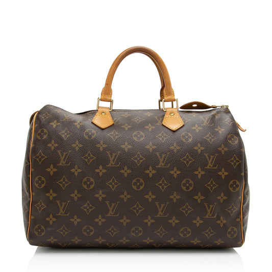 Louis Vuitton Vintage Monogram Canvas Speedy 35 Satchel (SHF-Ie8qGw)