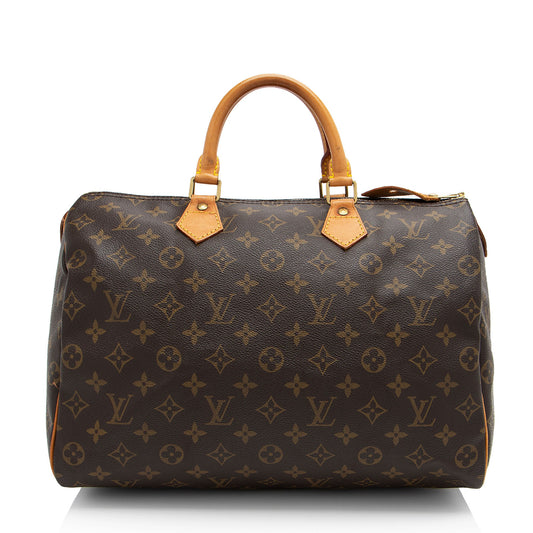 Louis Vuitton Vintage Monogram Canvas Speedy 35 Satchel