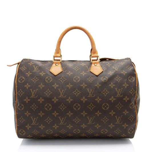 Louis Vuitton Vintage Monogram Canvas Speedy 35 Satchel