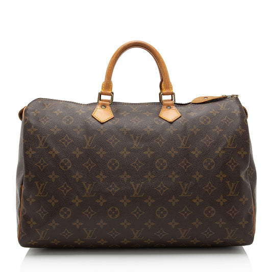 Louis Vuitton Vintage Monogram Canvas Speedy 40 Satchel (SHF-ztojms)