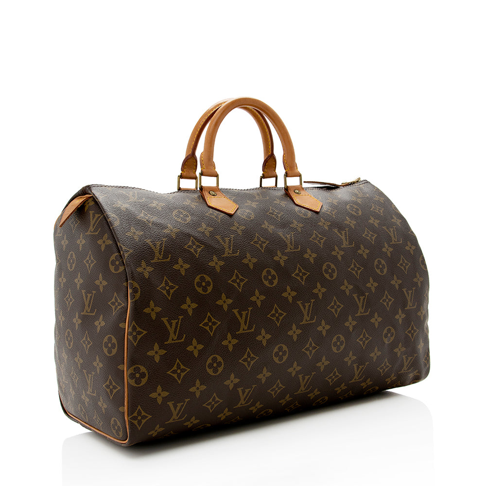 Louis Vuitton Vintage Monogram Canvas Speedy 40 Satchel (SHF-16124)
