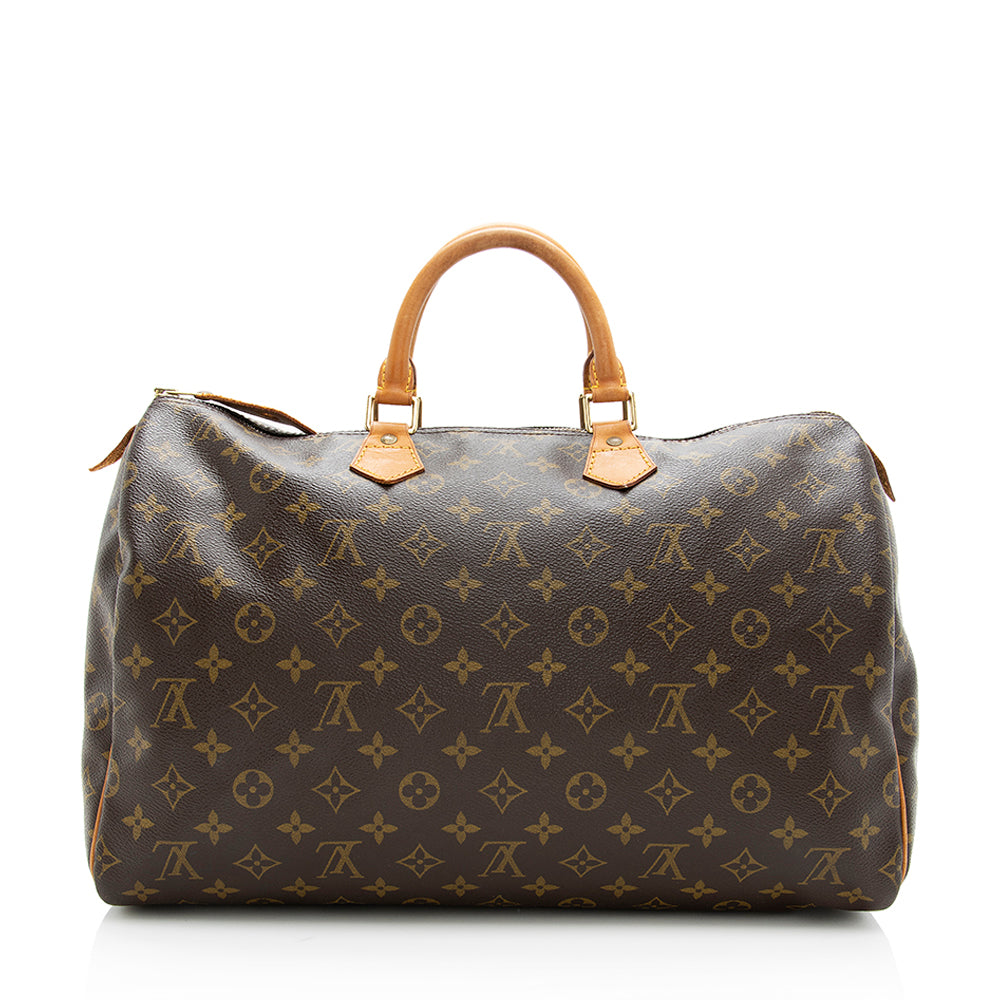 Louis Vuitton Vintage Monogram Canvas Speedy 40 Satchel (SHF-19347)
