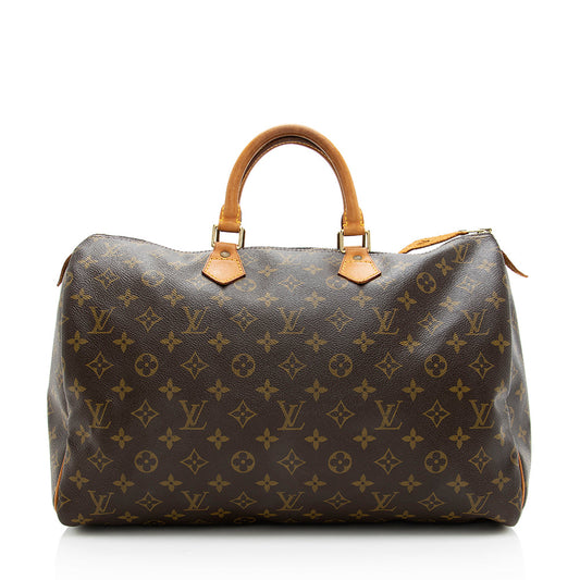 Louis Vuitton Vintage Monogram Canvas Speedy 40 Satchel (SHF-19347)
