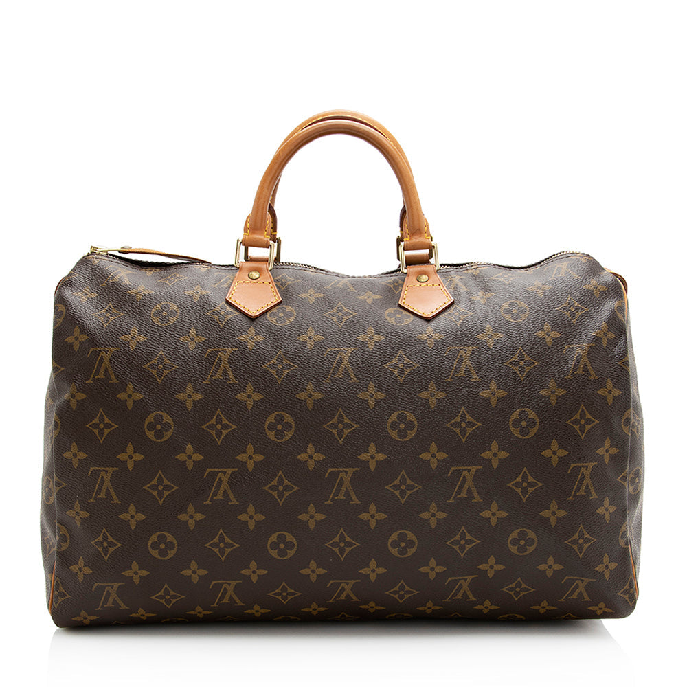 Louis Vuitton Vintage Monogram Canvas Speedy 40 Satchel (SHF-20189)
