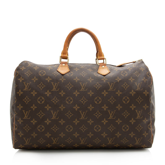 Louis Vuitton Vintage Monogram Canvas Speedy 40 Satchel (SHF-22735)