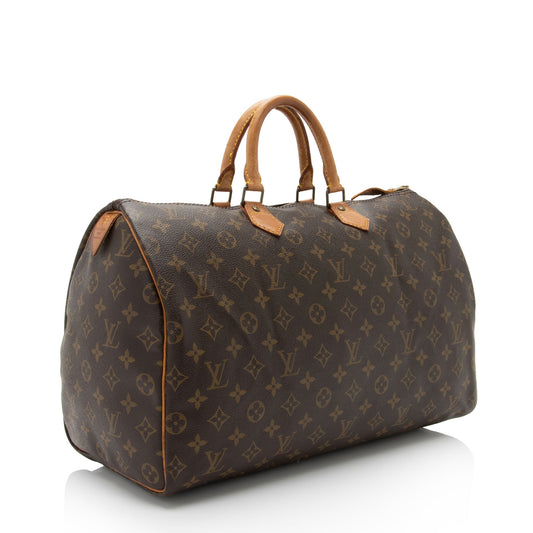 Louis Vuitton Vintage Monogram Canvas Speedy 40 Satchel (SHF-LuNiKk)