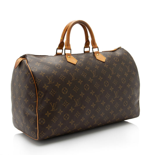 Louis Vuitton Vintage Monogram Canvas Speedy 40 Satchel (SHF-PeBLMa)