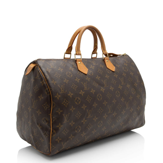 Louis Vuitton Vintage Monogram Canvas Speedy 40 Satchel (SHF-fpv0XP)