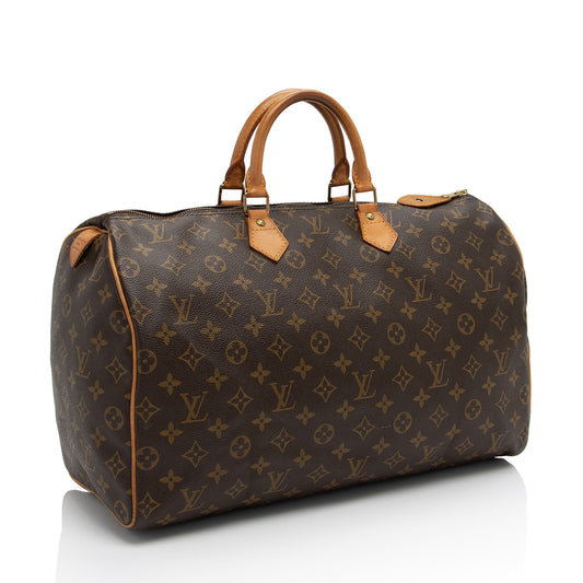 Louis Vuitton Vintage Monogram Canvas Speedy 40 Satchel (SHF-eH9l4O)