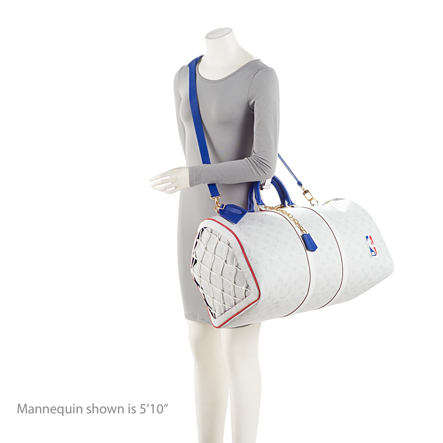 Louis Vuitton X NBA Monogram Chalk Keepall Bandouliere 55 Duffle (SHF-JmygZc)