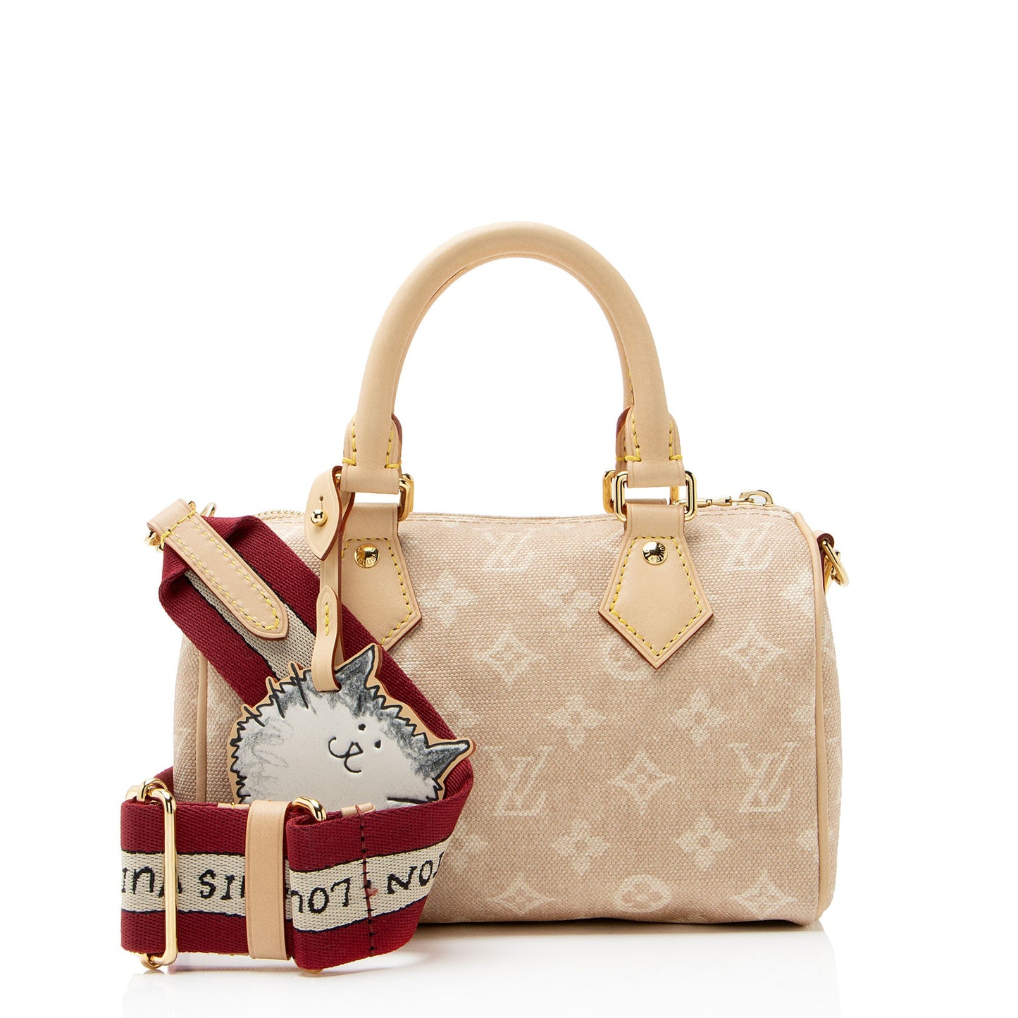 Louis Vuitton x Grace Coddington Meowgram Canvas Speedy Bandouliere 20 Satchel