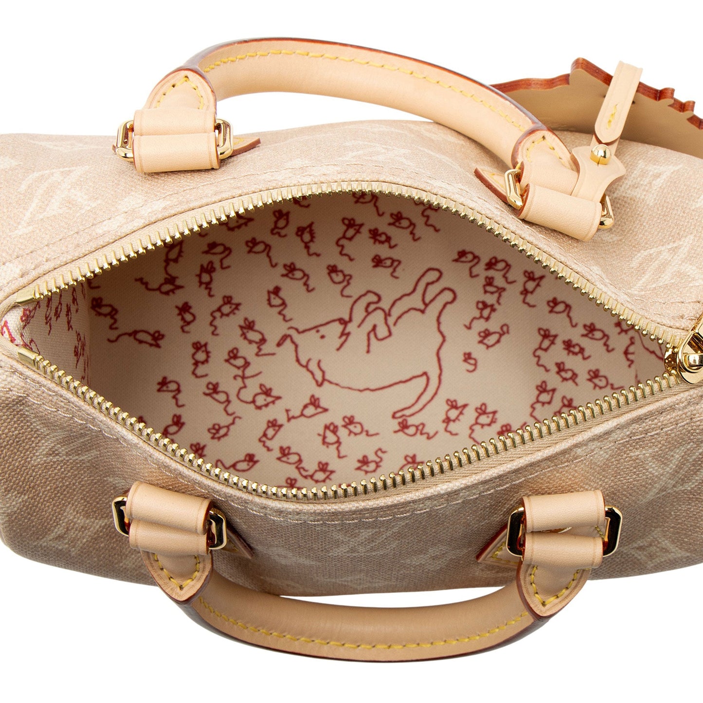 Louis Vuitton x Grace Coddington Meowgram Canvas Speedy Bandouliere 20 Satchel