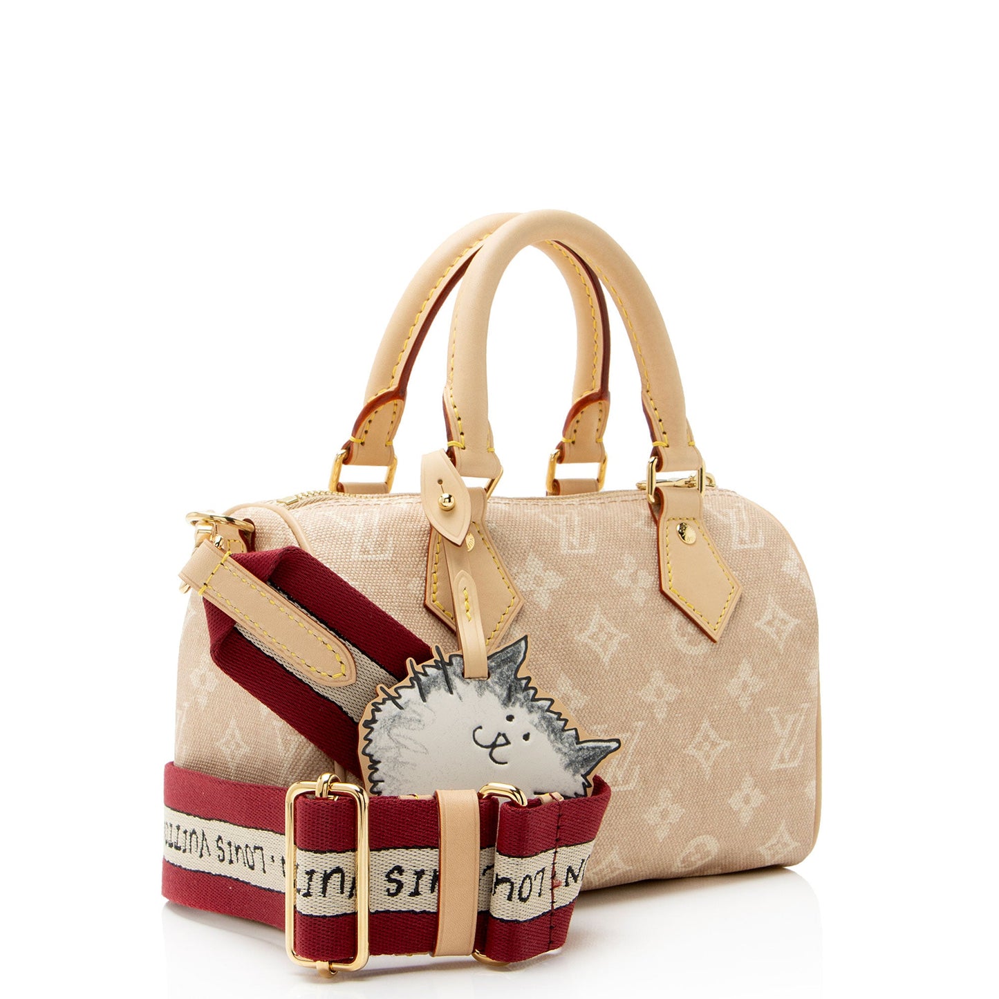 Louis Vuitton x Grace Coddington Meowgram Canvas Speedy Bandouliere 20 Satchel