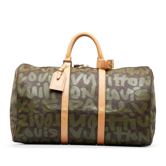 Louis Vuitton x Stephen Sprouse Monogram Graffiti Keepall 50 (SHG-ECmRuJ)