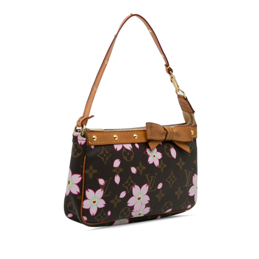 Louis Vuitton x Takashi Murakami Monogram Cherry Blossom Pochette Accessoires (SHG-7sO3pP)