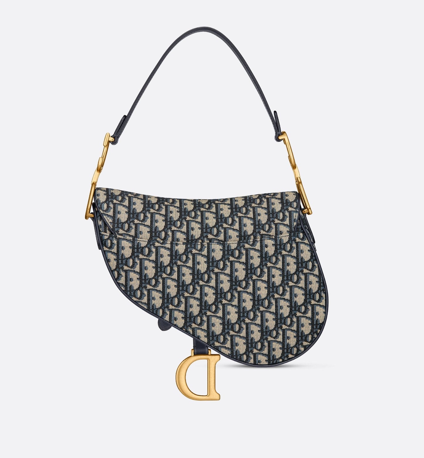 Saddle Bag With Strap Blue Luxury Dior Oblique Jacquard