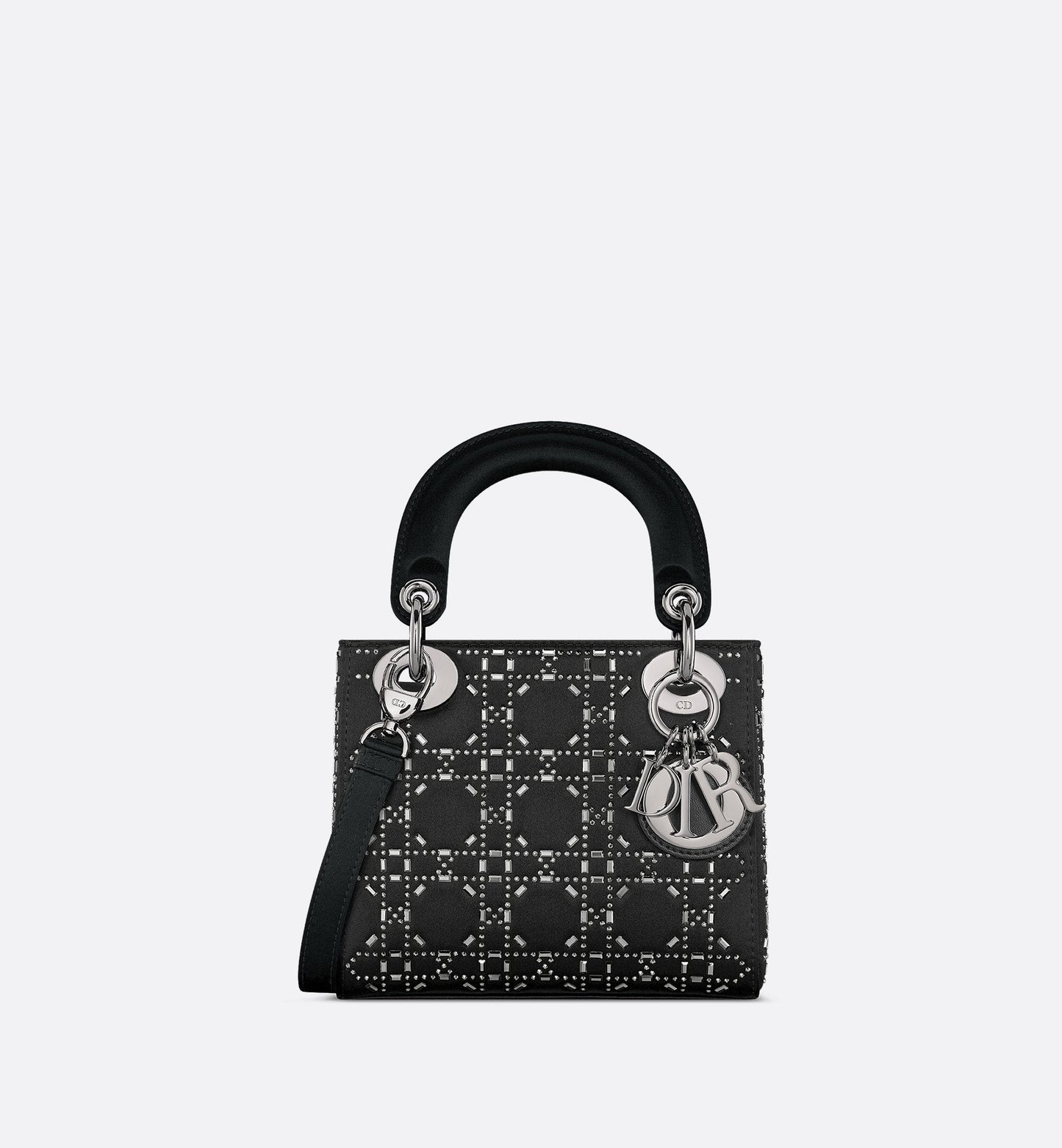 Mini Lady Luxury Dior Bag Black Strass Cannage Satin
