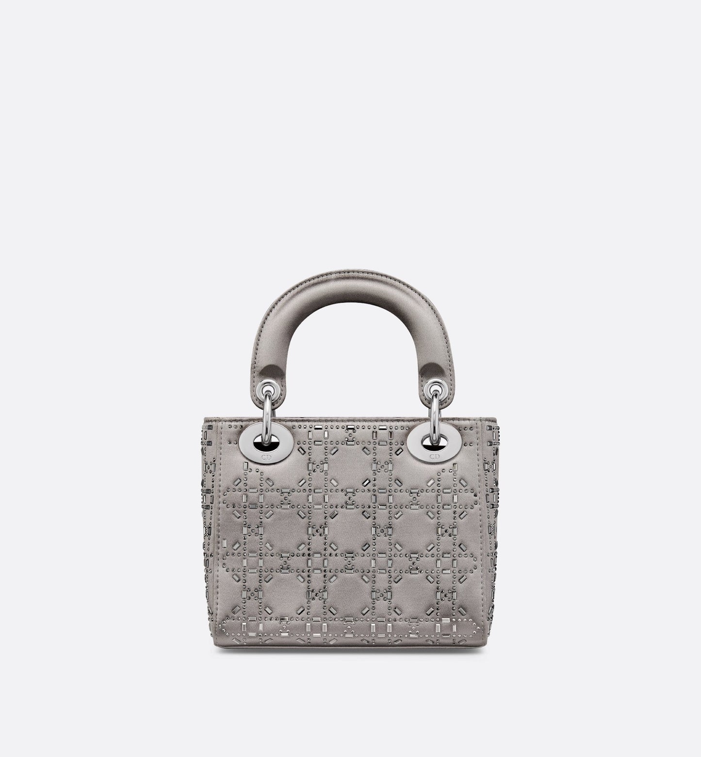 Mini Lady Luxury Dior Bag Gray Strass Cannage Satin