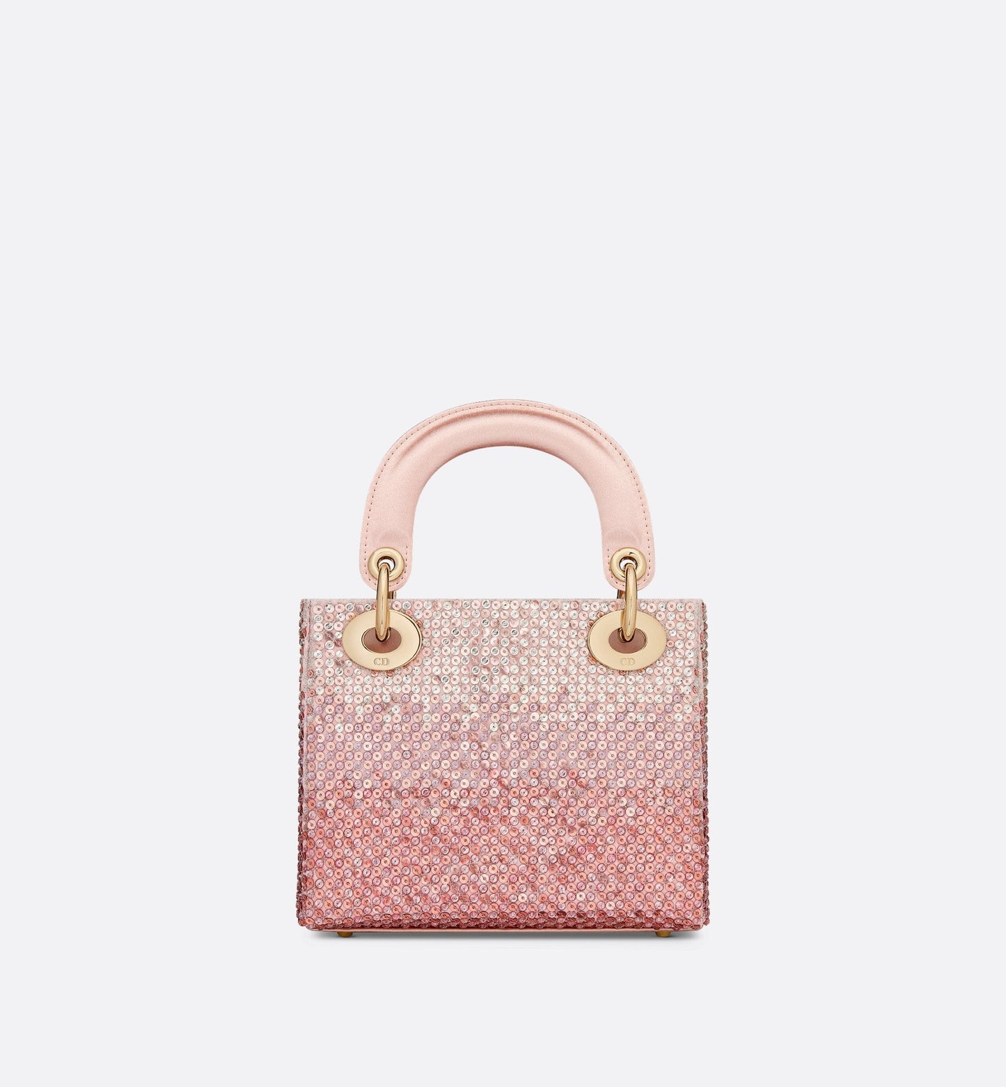 Mini Lady Luxury Dior Bag Satin Embroidered With Pink Sequins With Gradient Effect