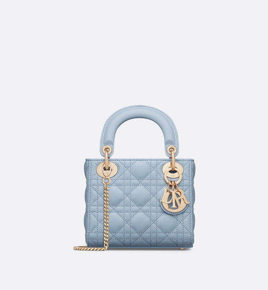 Mini Lady Luxury Dior Bag Pale Blue Cannage Lambskin
