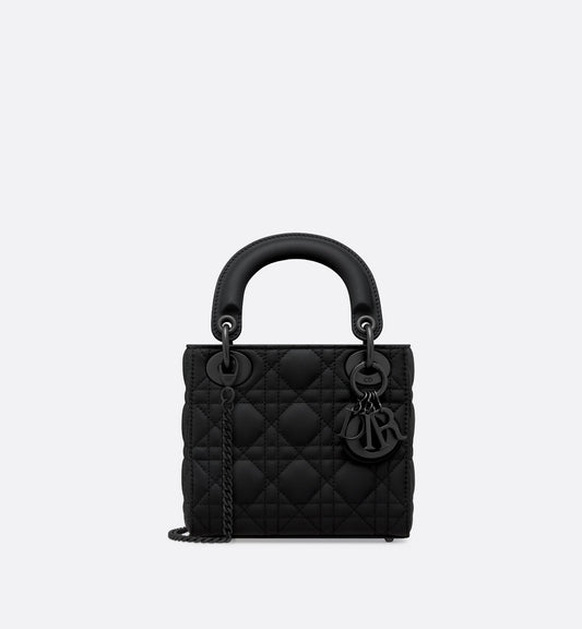 Mini Lady Luxury Dior Bag Black Ultramatte Cannage Calfskin