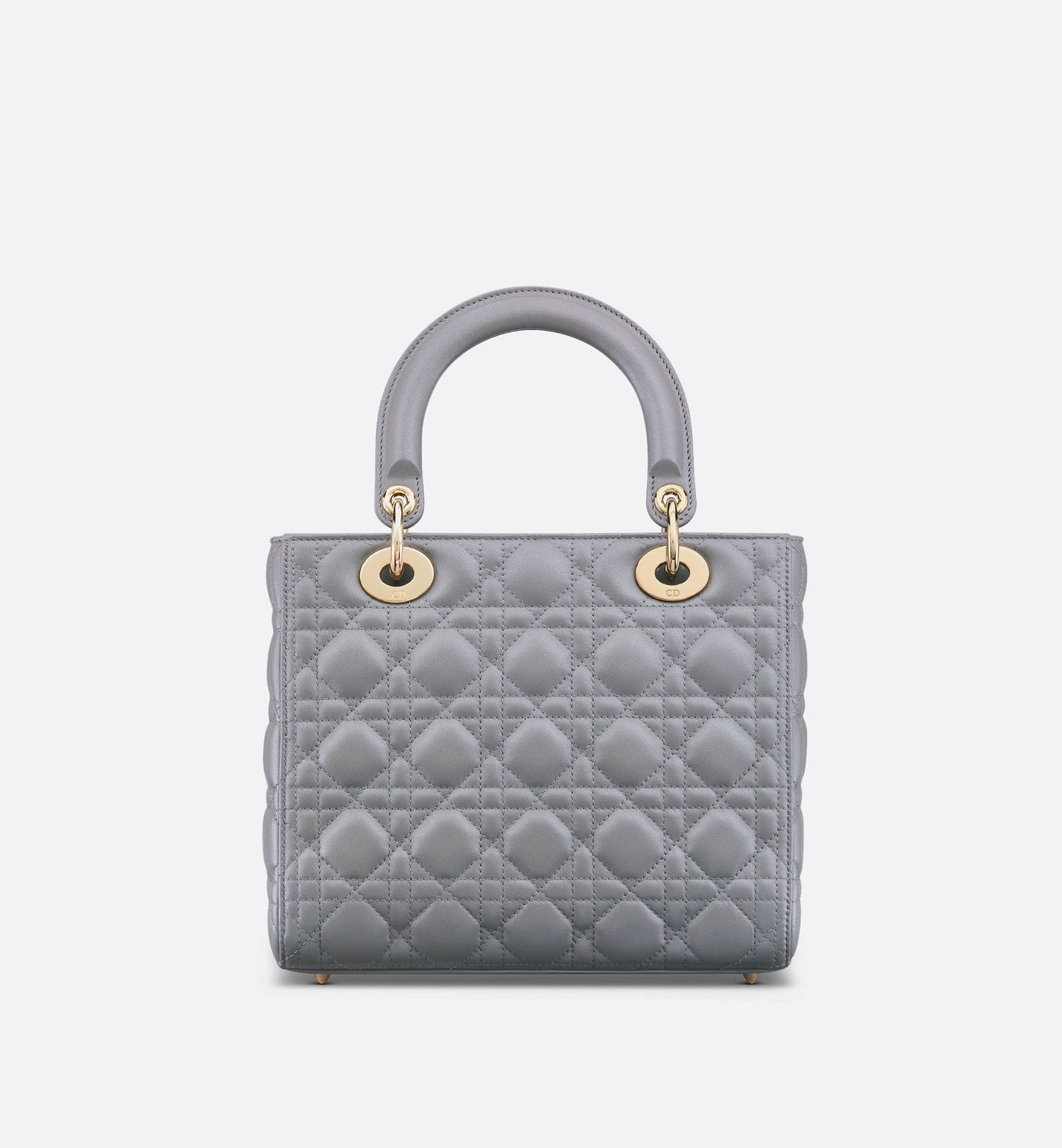 Medium Lady Luxury Dior Bag Opaline Gray Pearlescent Cannage Lambskin