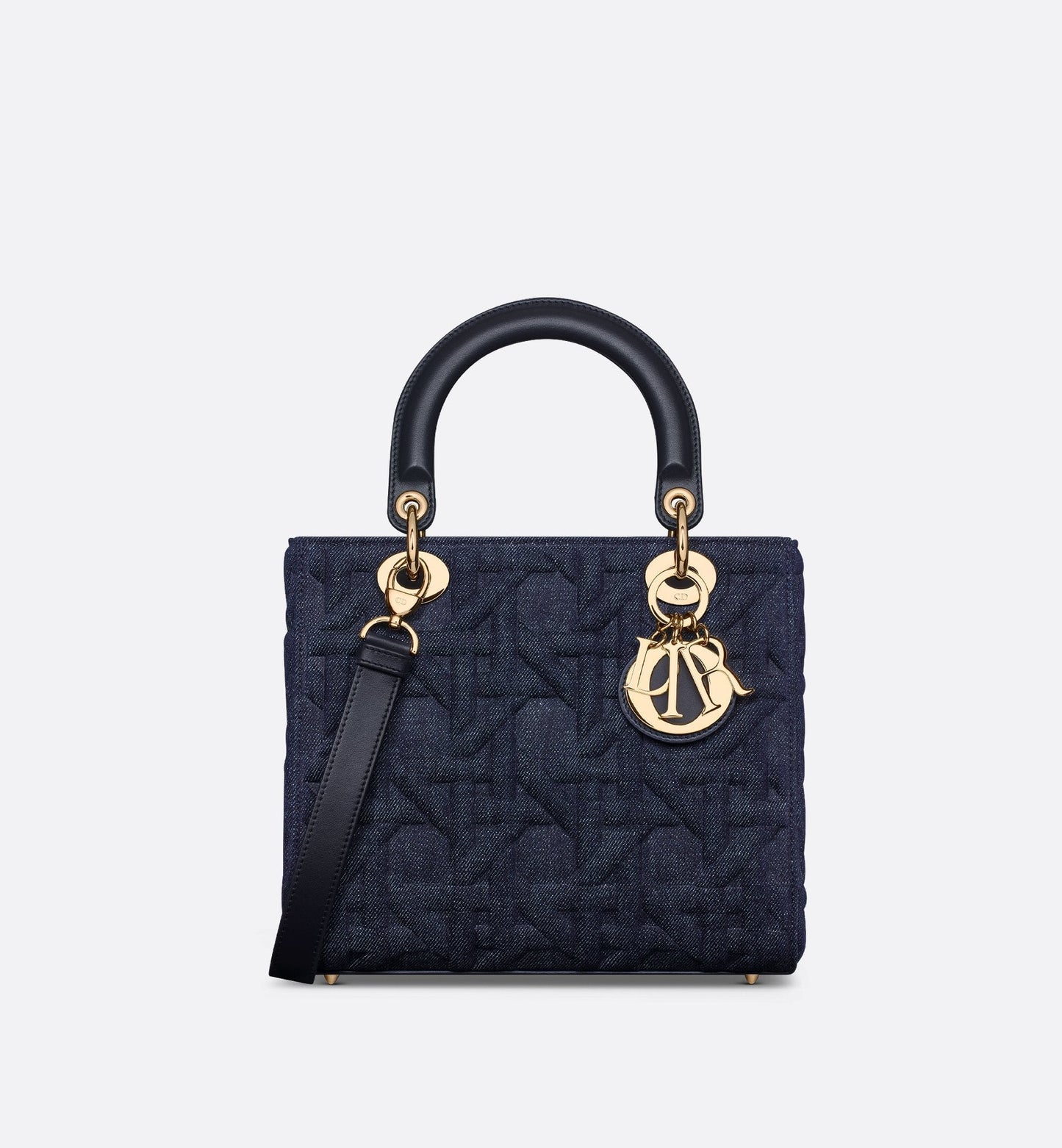 Medium Lady Luxury Dior Bag Blue Graphic Cannage Denim