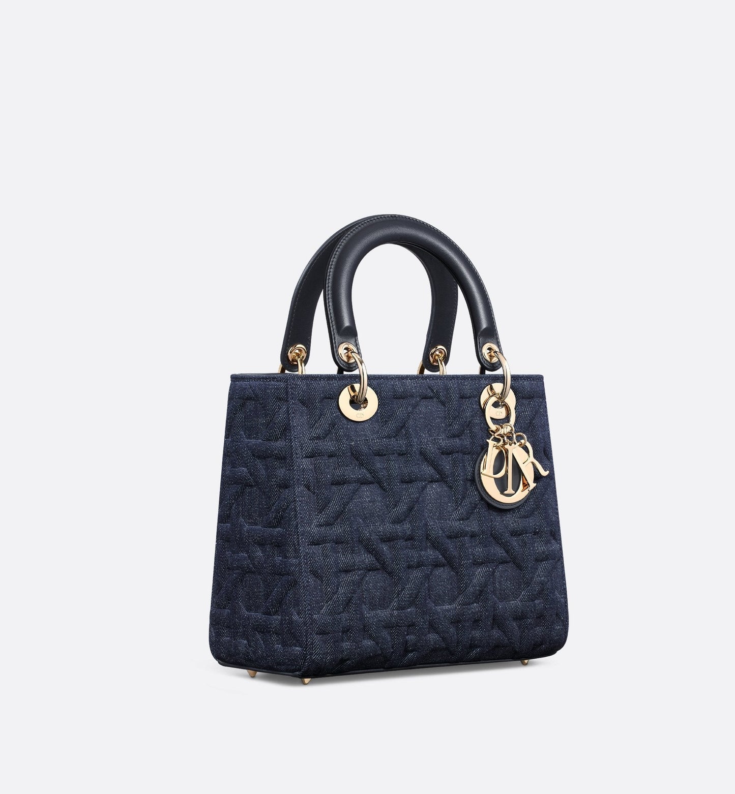 Medium Lady Luxury Dior Bag Blue Graphic Cannage Denim