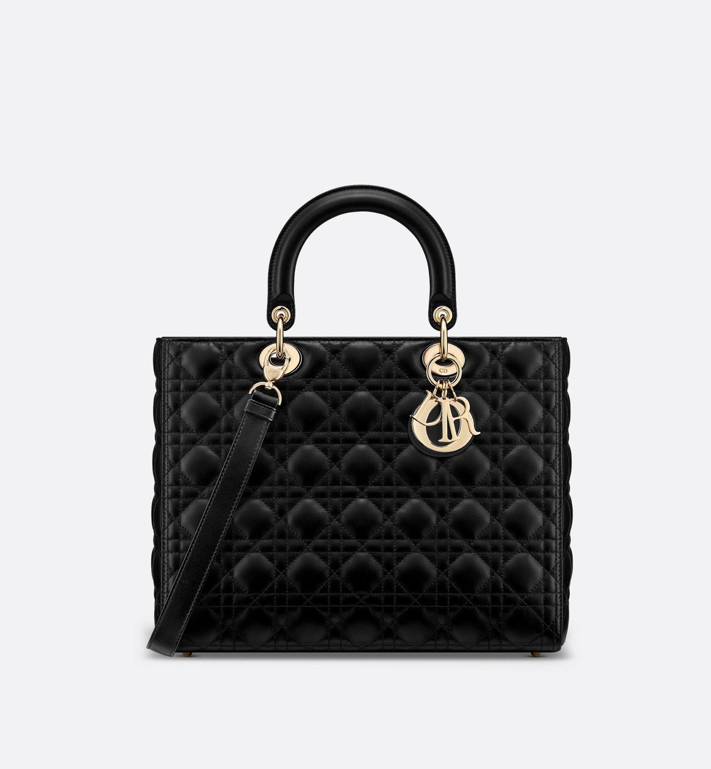 Large Lady Luxury Dior Bag Black Cannage Lambskin