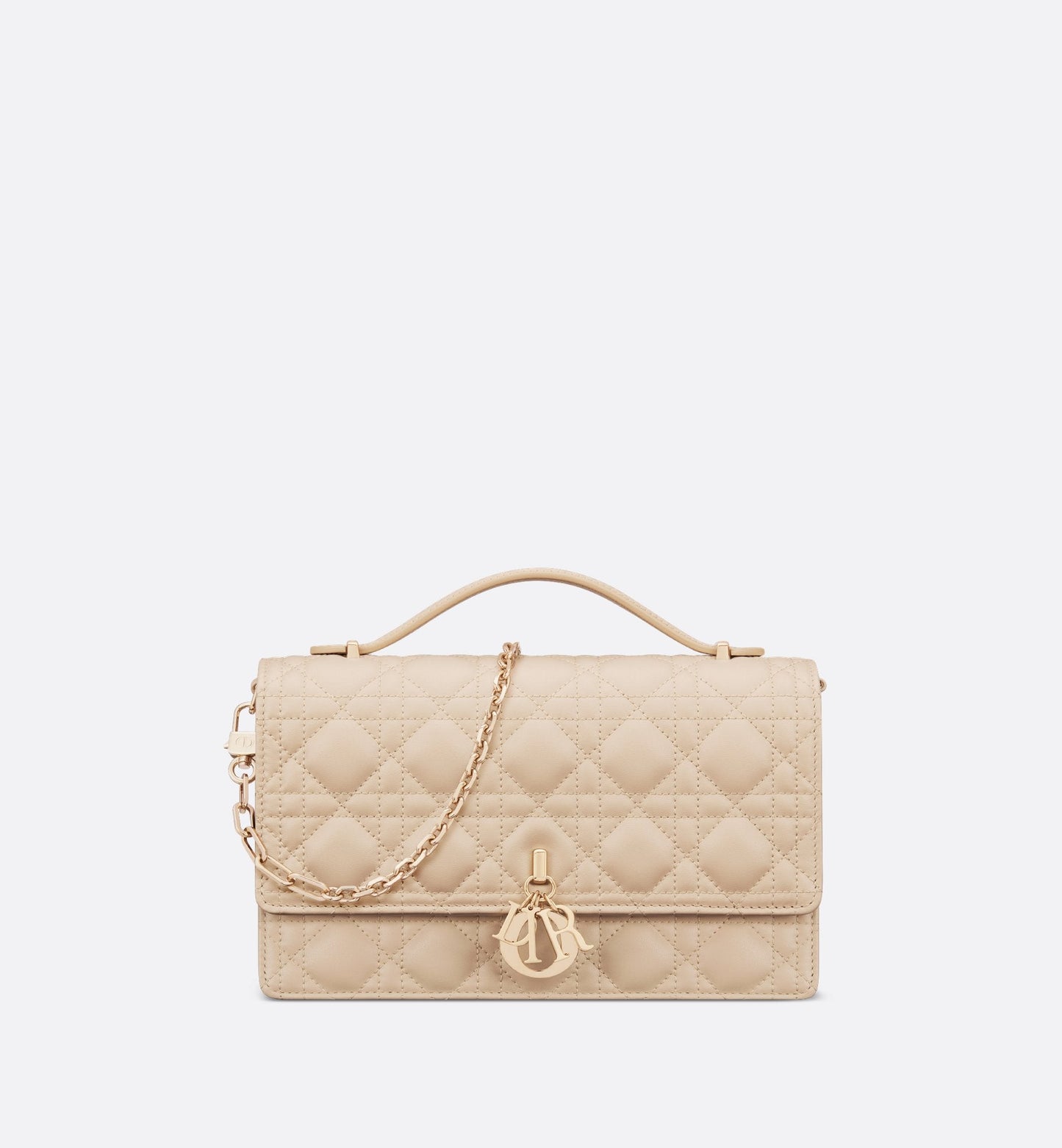 My Luxury Dior Top Handle Bag Powder Beige Cannage Lambskin
