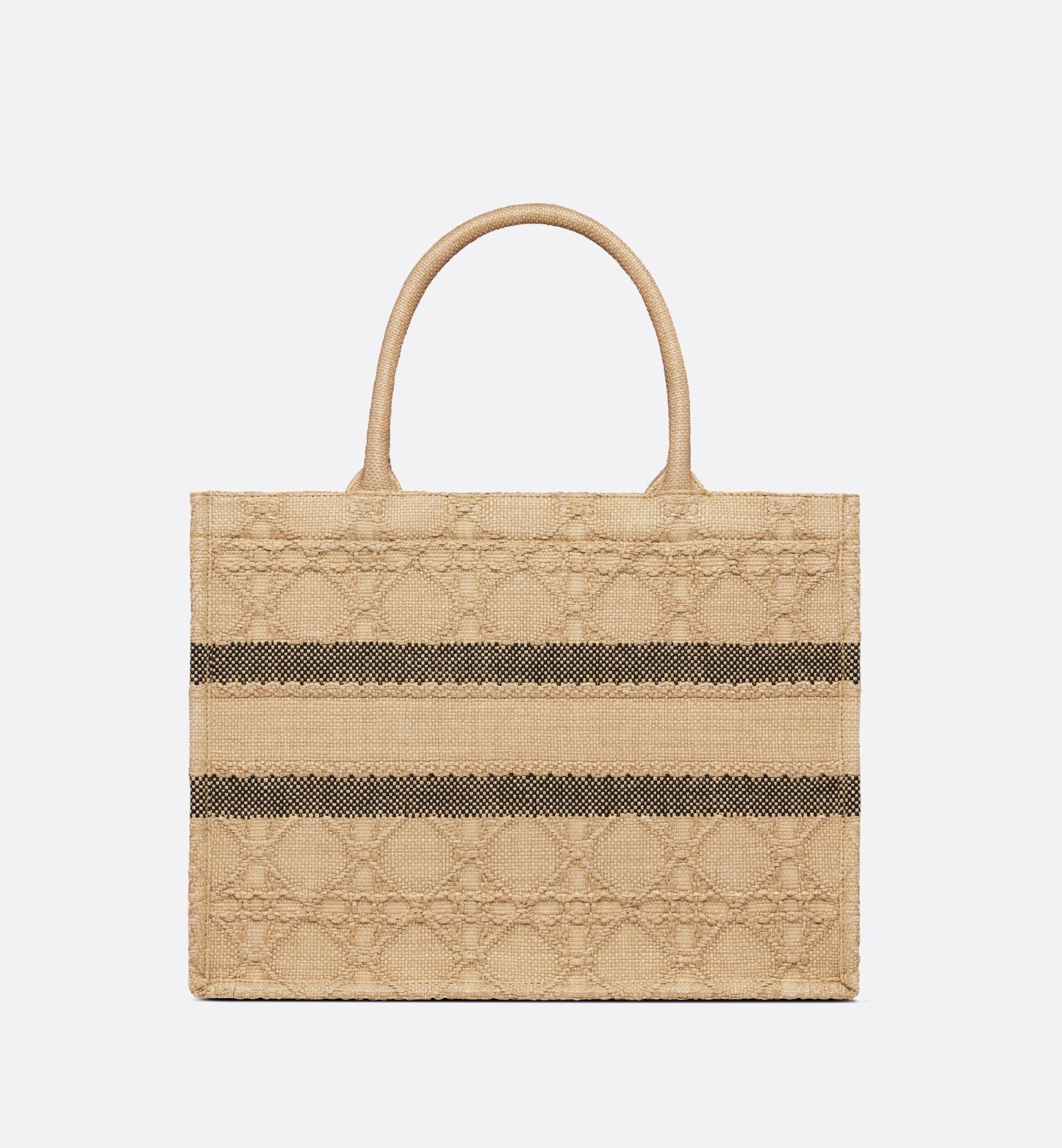 Medium Luxury Dior Book Tote Natural Cannage Raffia
