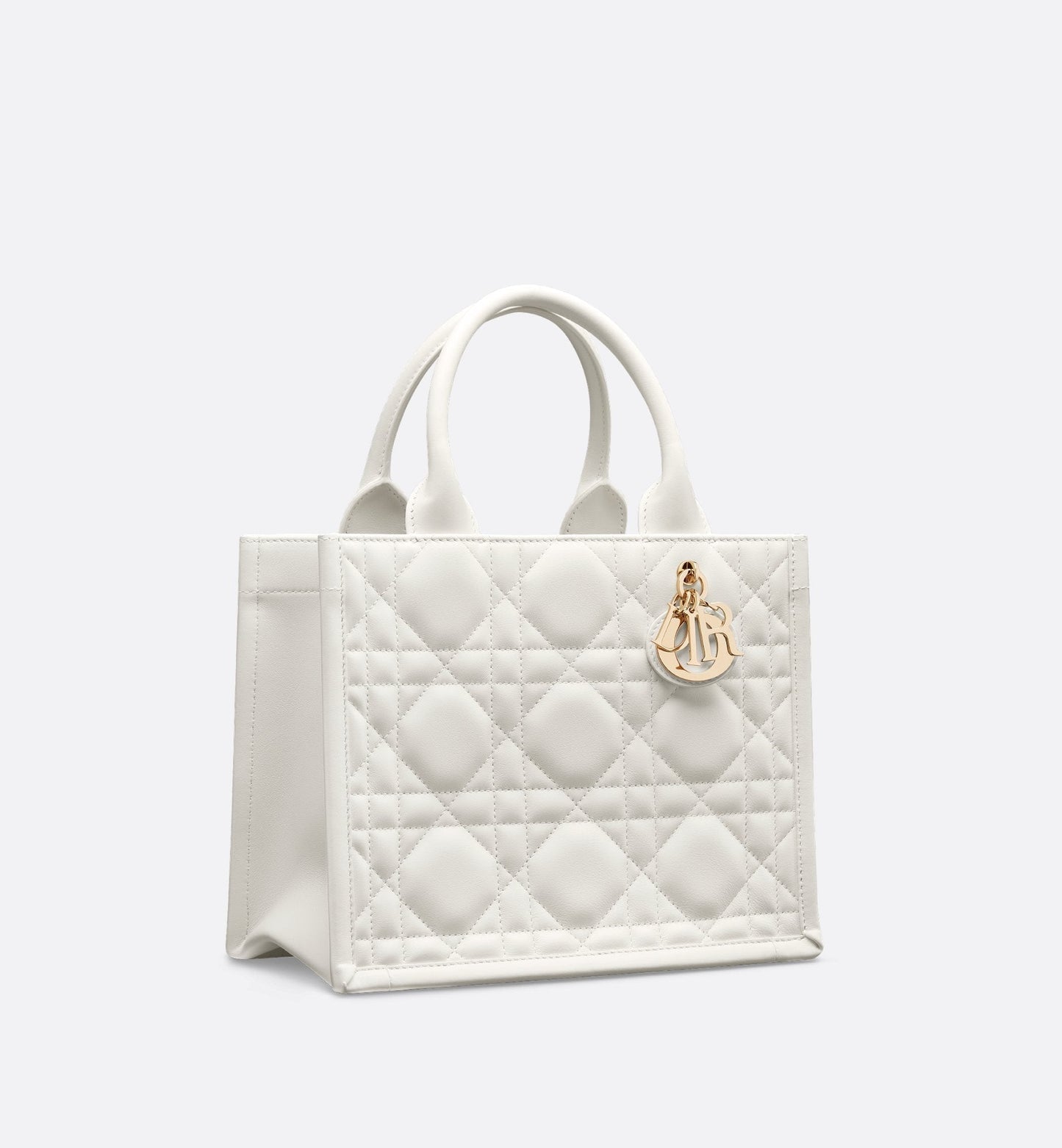 Small Luxury Dior Book Tote Latte Macrocannage Calfskin
