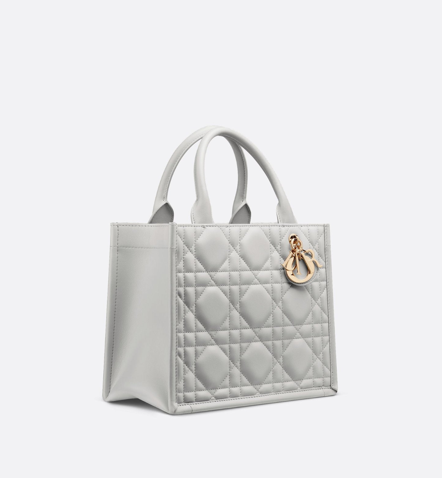 Small Luxury Dior Book Tote Cloud Gray Macrocannage Calfskin