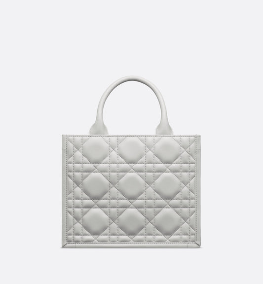 Small Luxury Dior Book Tote Cloud Gray Macrocannage Calfskin