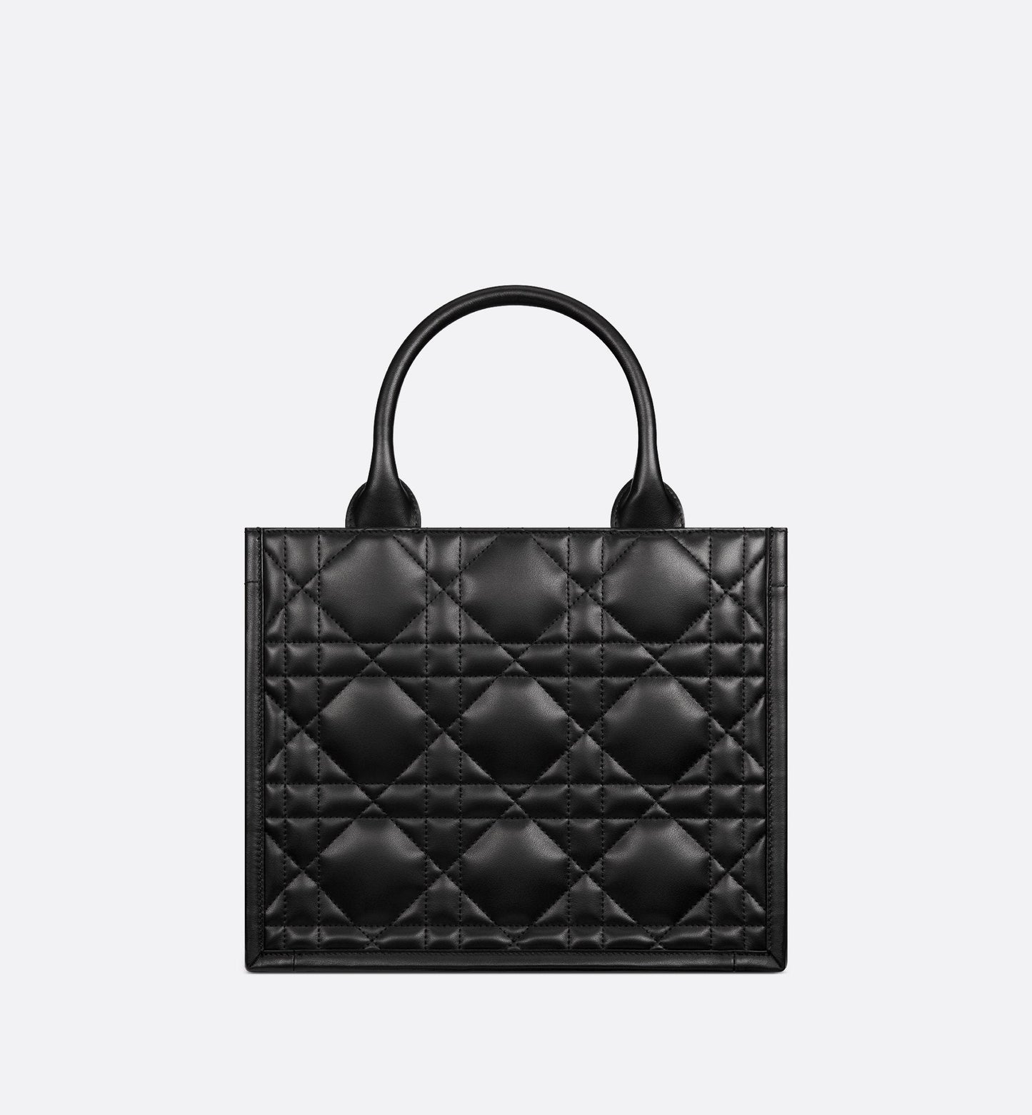 Small Luxury Dior Book Tote Black Macrocannage Calfskin