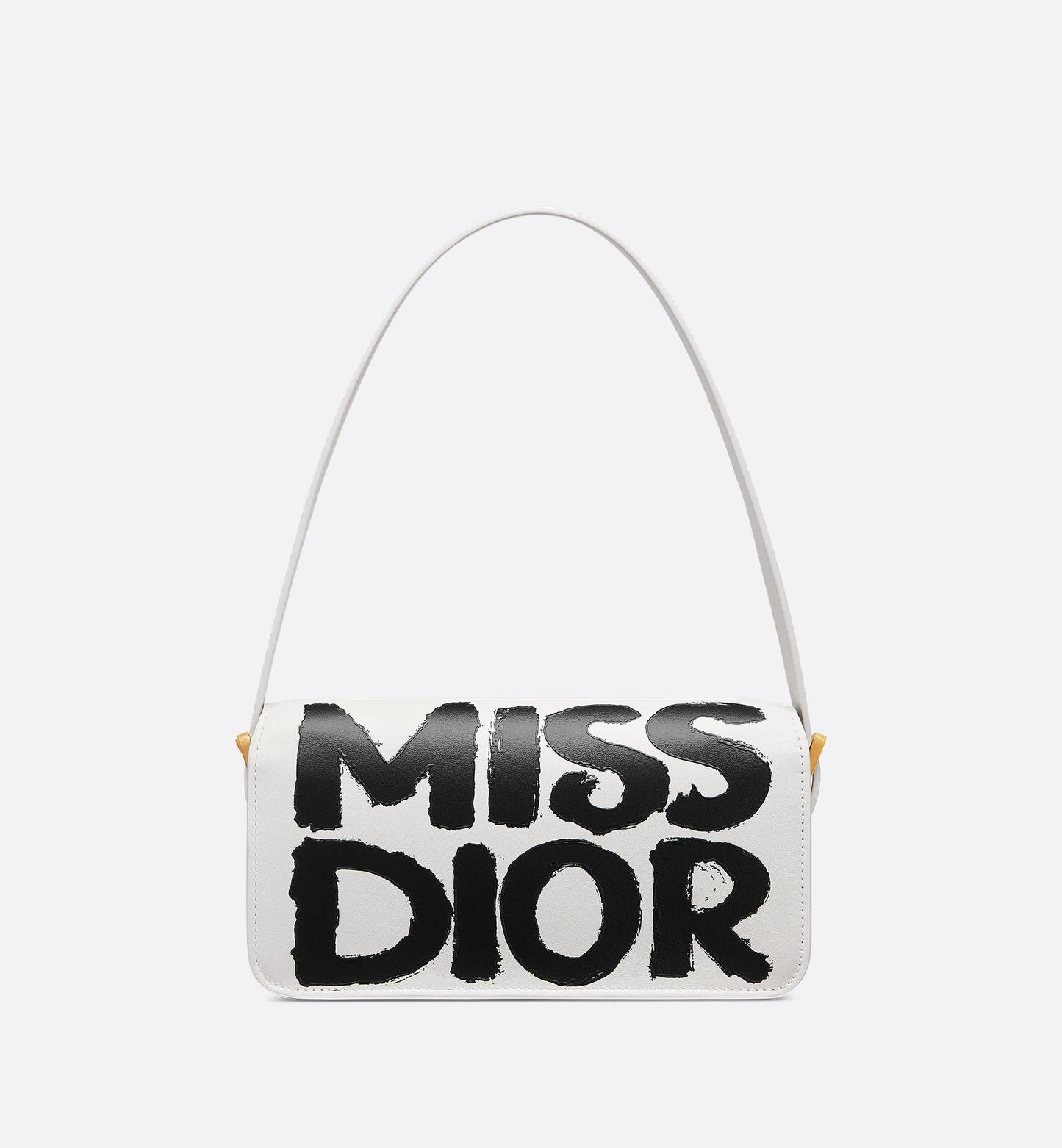 Miss Luxury Dior Flap Bag White And Black Miss Luxury Dior Graffiti Printed Calfskin