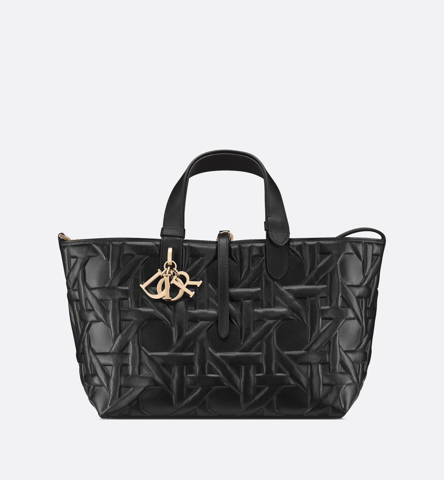 Medium Luxury Dior Toujours Bag Black Graphic Cannage Calfskin