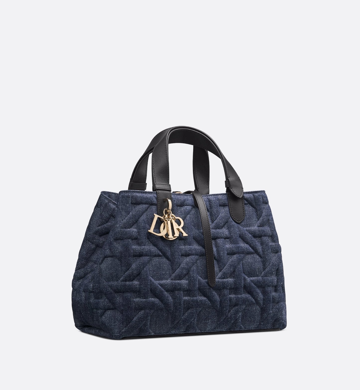 Medium Luxury Dior Toujours Bag Blue Graphic Cannage Denim